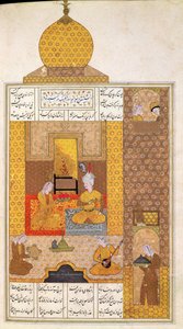 Bahram Visits the Princess of Turkestan, Illustration to The Seven Princesses, 1199, by Elias Nezami c.1550